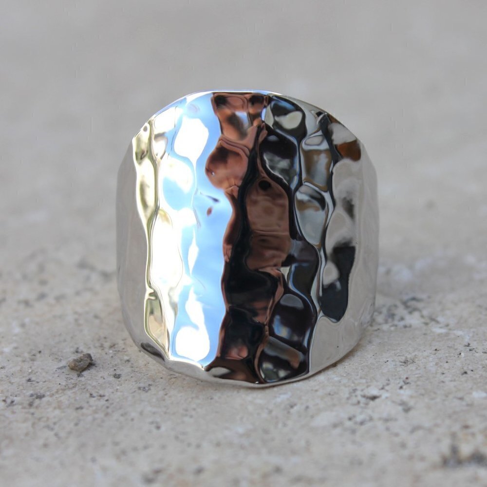 Hammered Metal Ring - Size 6 - New w/Tags